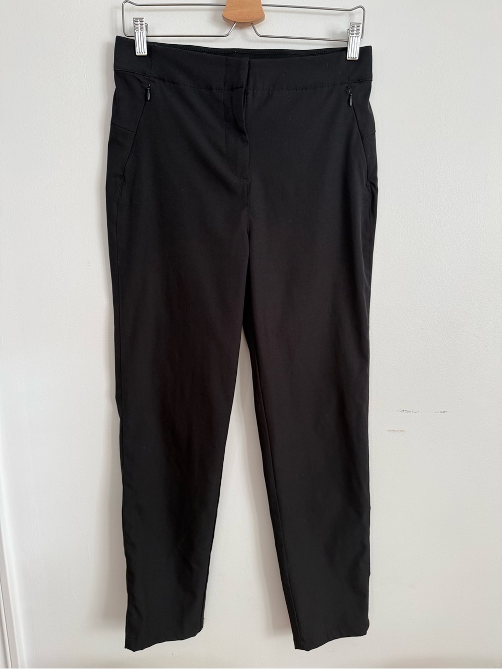 Lolë Travel Pants Black Size 6 Straight Leg Zip Pockets